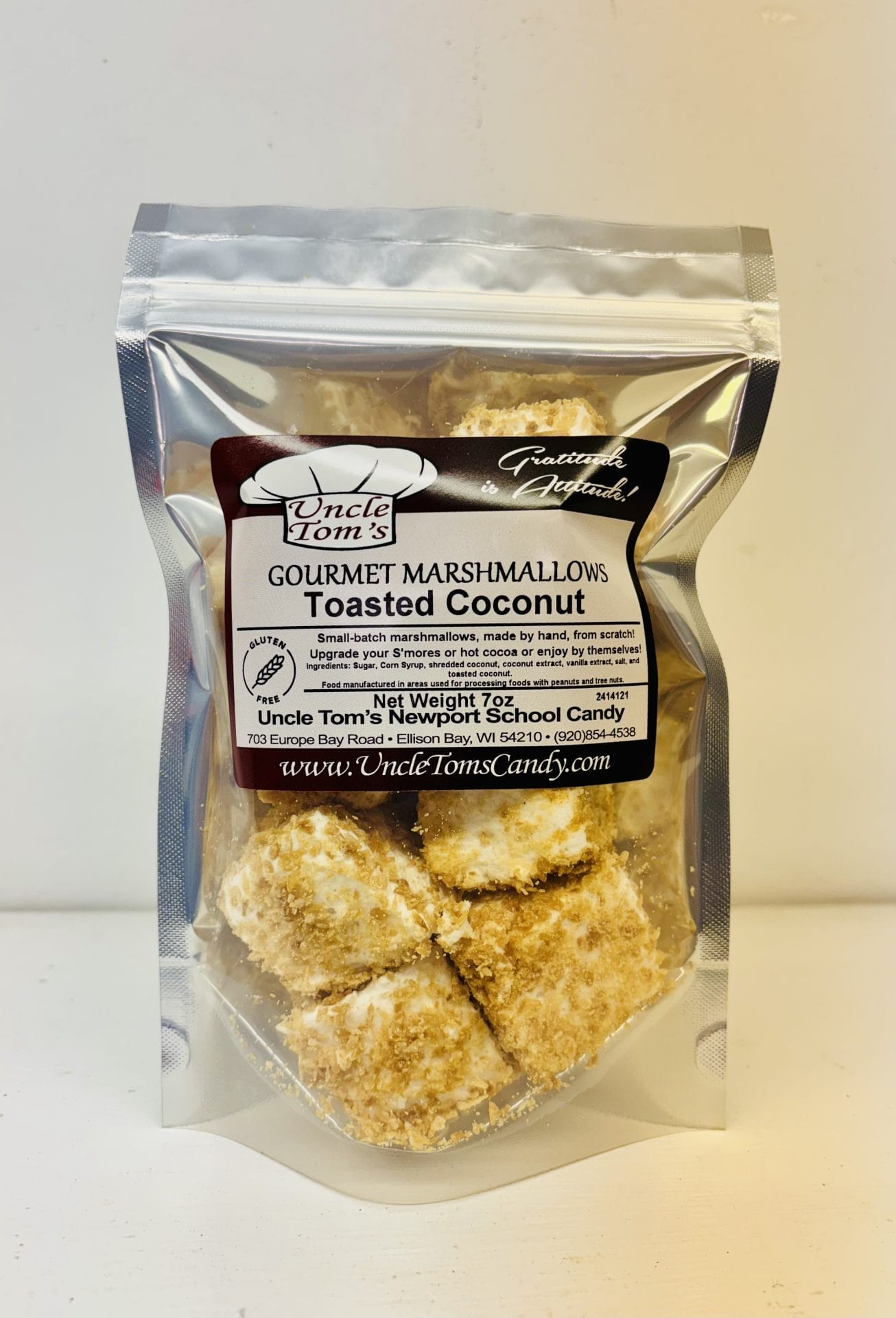 Toasted Coconut Marshmallows - Uncle Tom's Candy